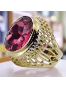 Vintage style Ring Ruby 14K Yellow gold vrc089y